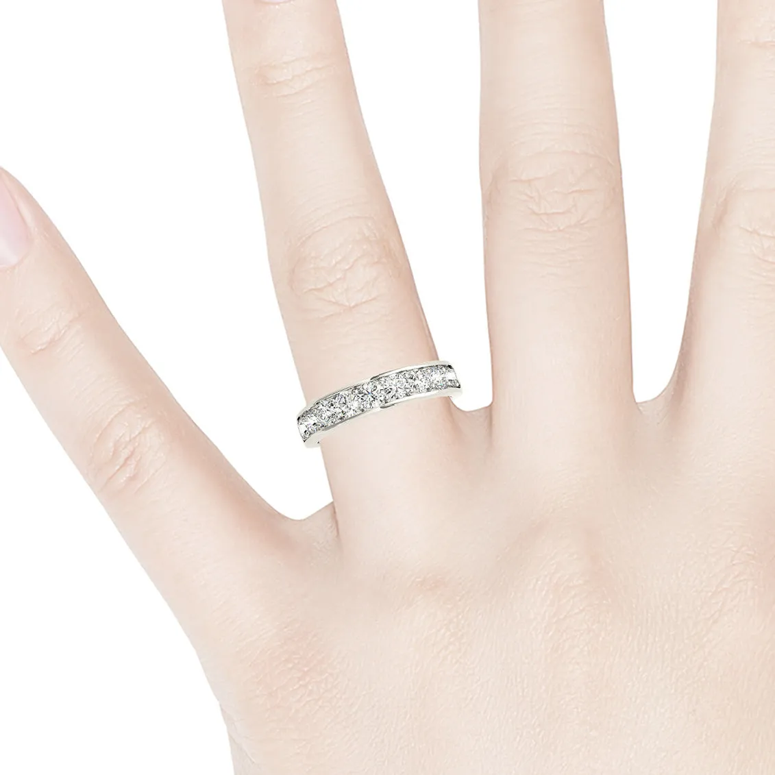 0.90 ctw. Round Diamond Wedding Band