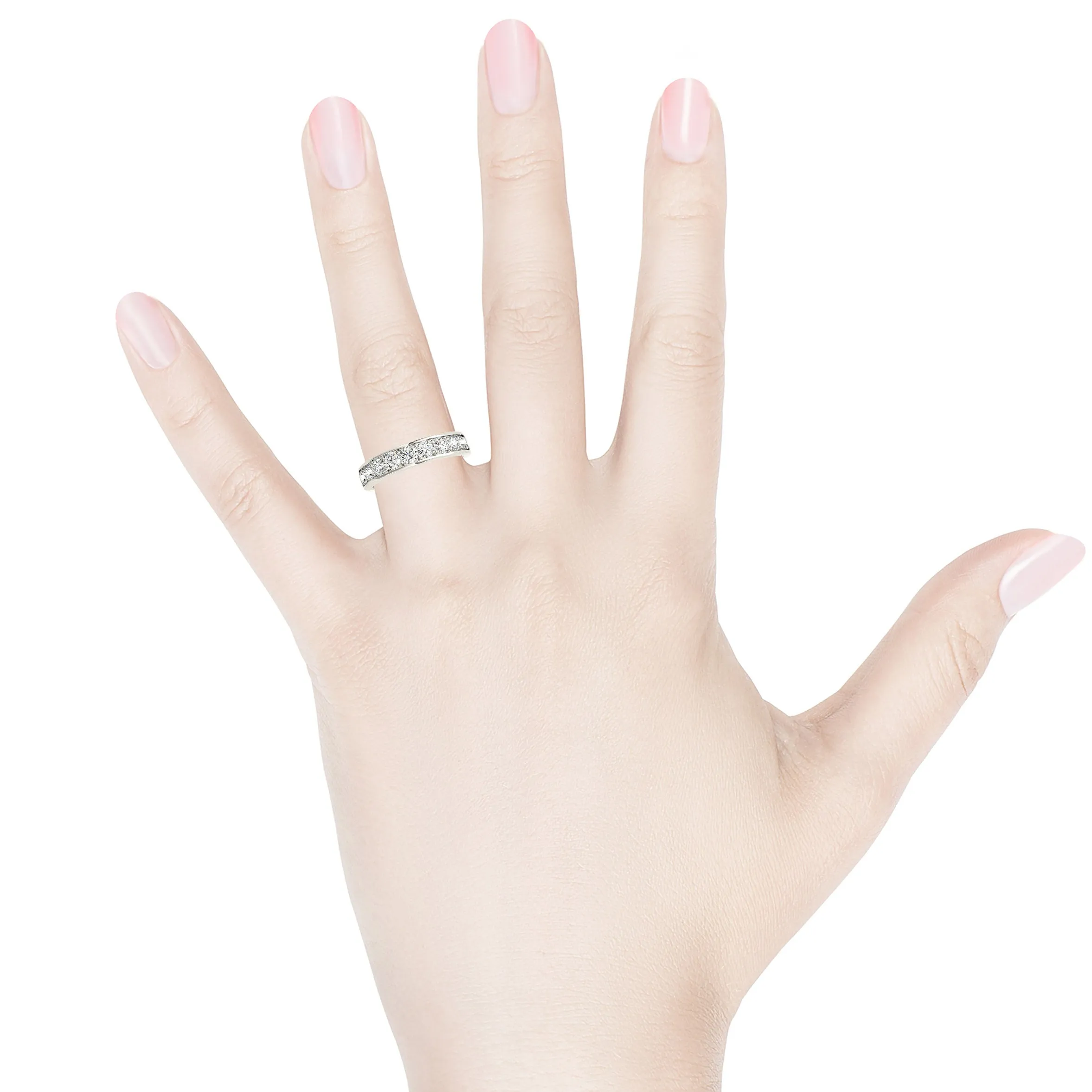 0.90 ctw. Round Diamond Wedding Band