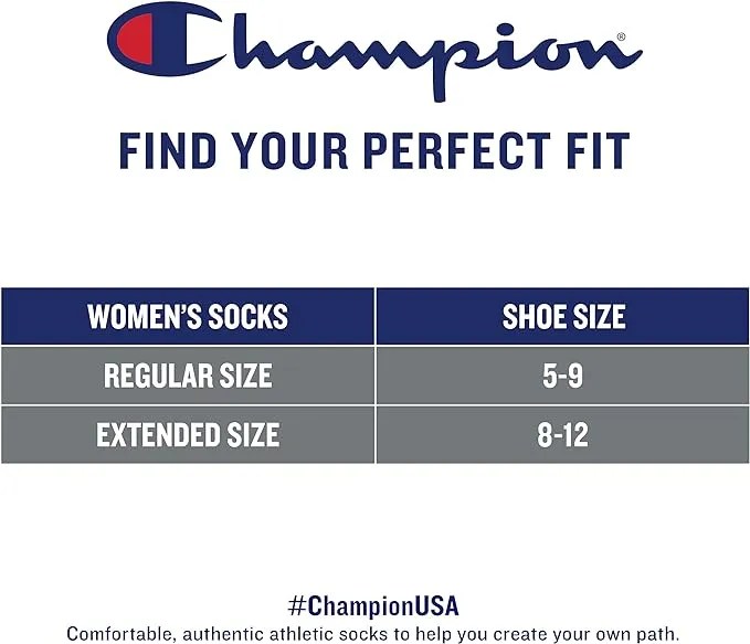 12-Pack Champion Crew Socks - Grey