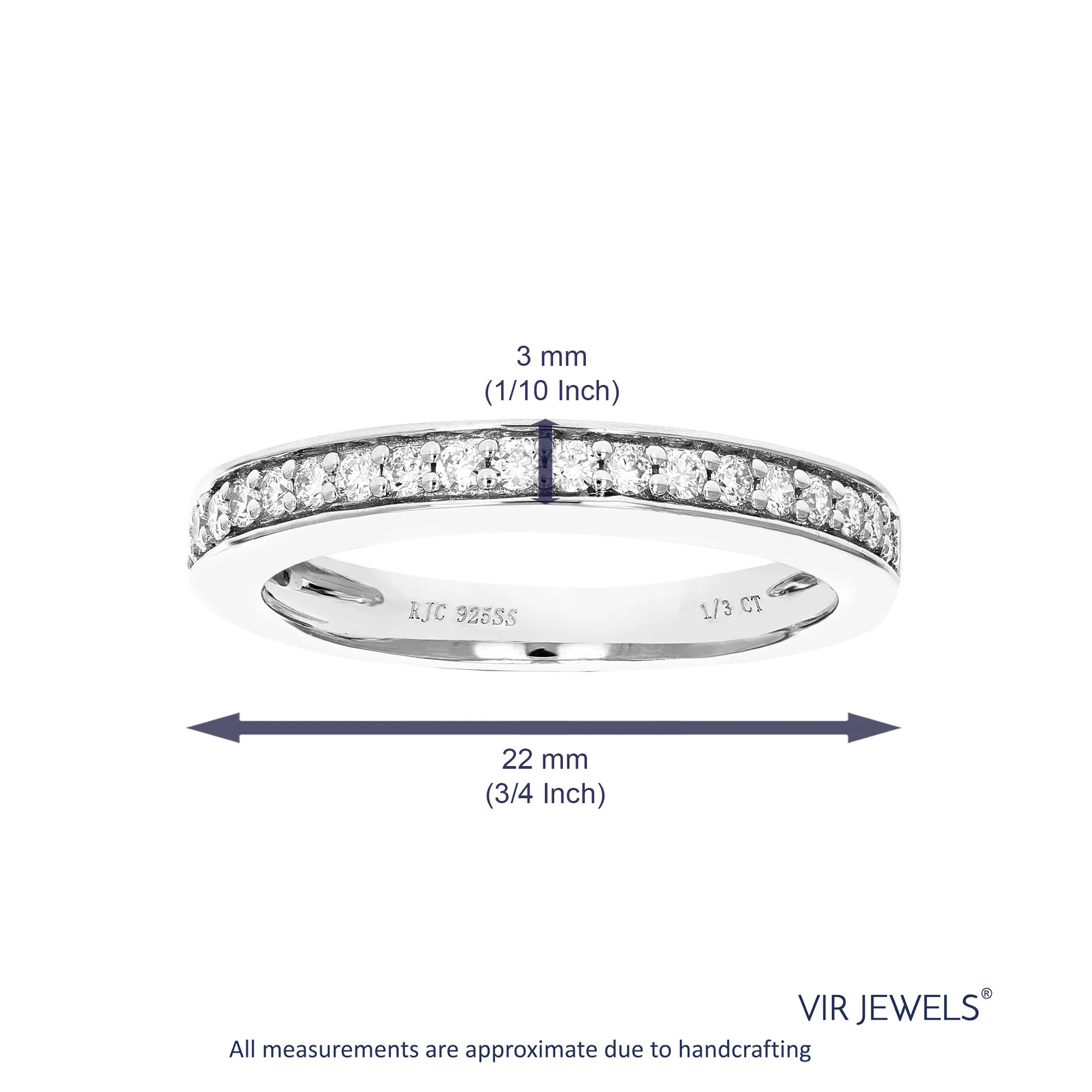 1/3 cttw Lab Grown Diamond Halo Wedding Band in Sterling Silver