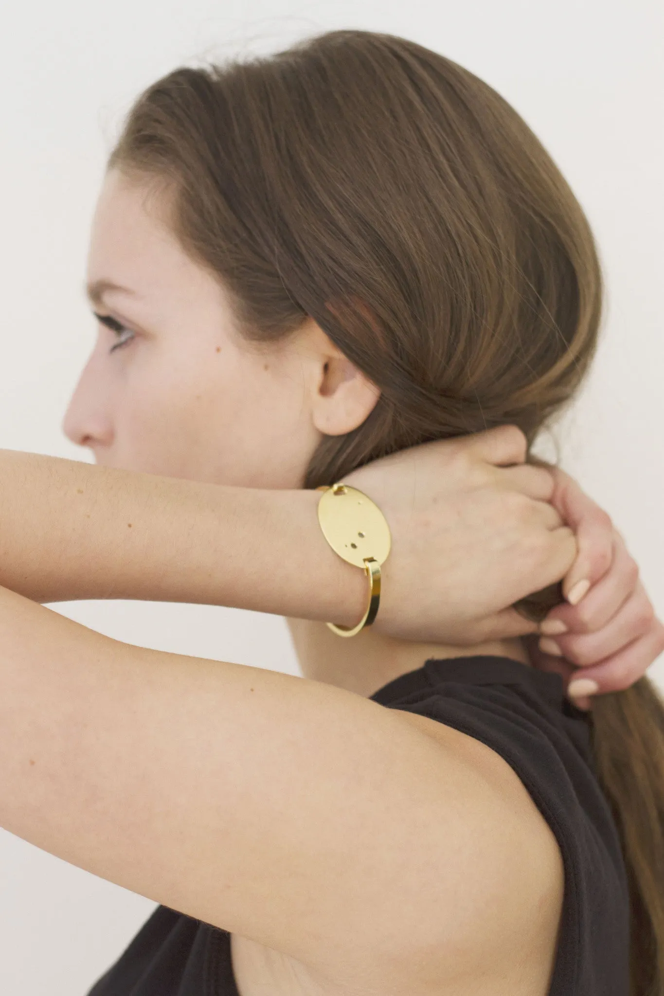 14kt Gold Dipped Zodiac Constellation Oval Bracelet, All 12 Signs: Aries through Pisces
