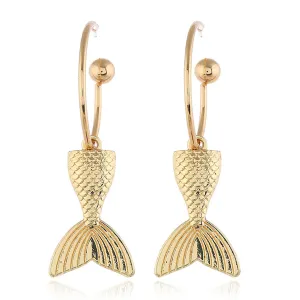 18K Gold-Plated Fishtail Drop Earrings