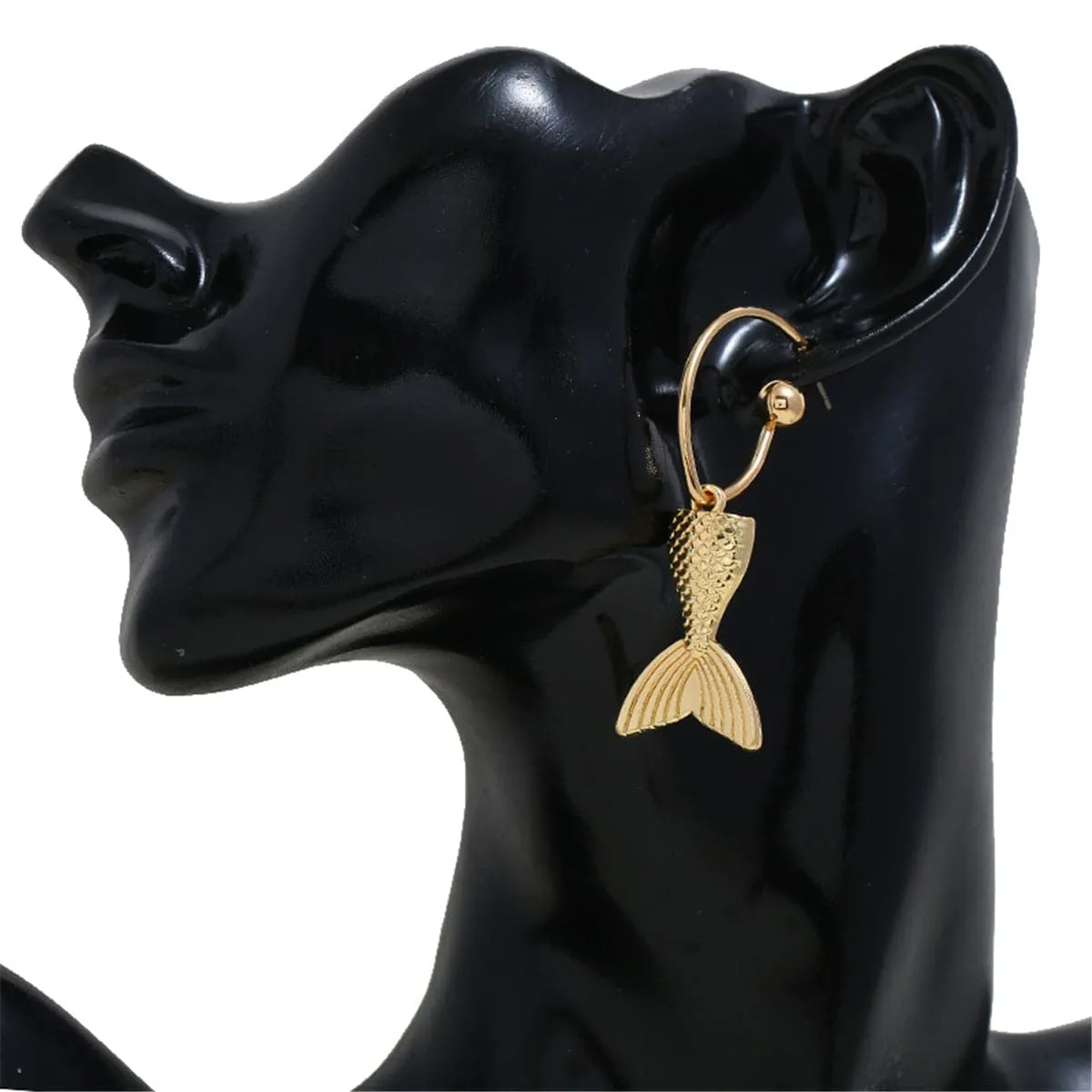 18K Gold-Plated Fishtail Drop Earrings