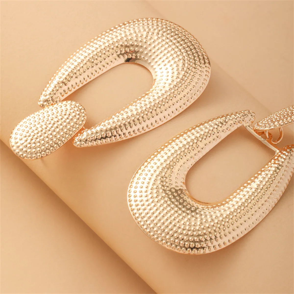 18K Gold-Plated Open Oval Drop Earrings