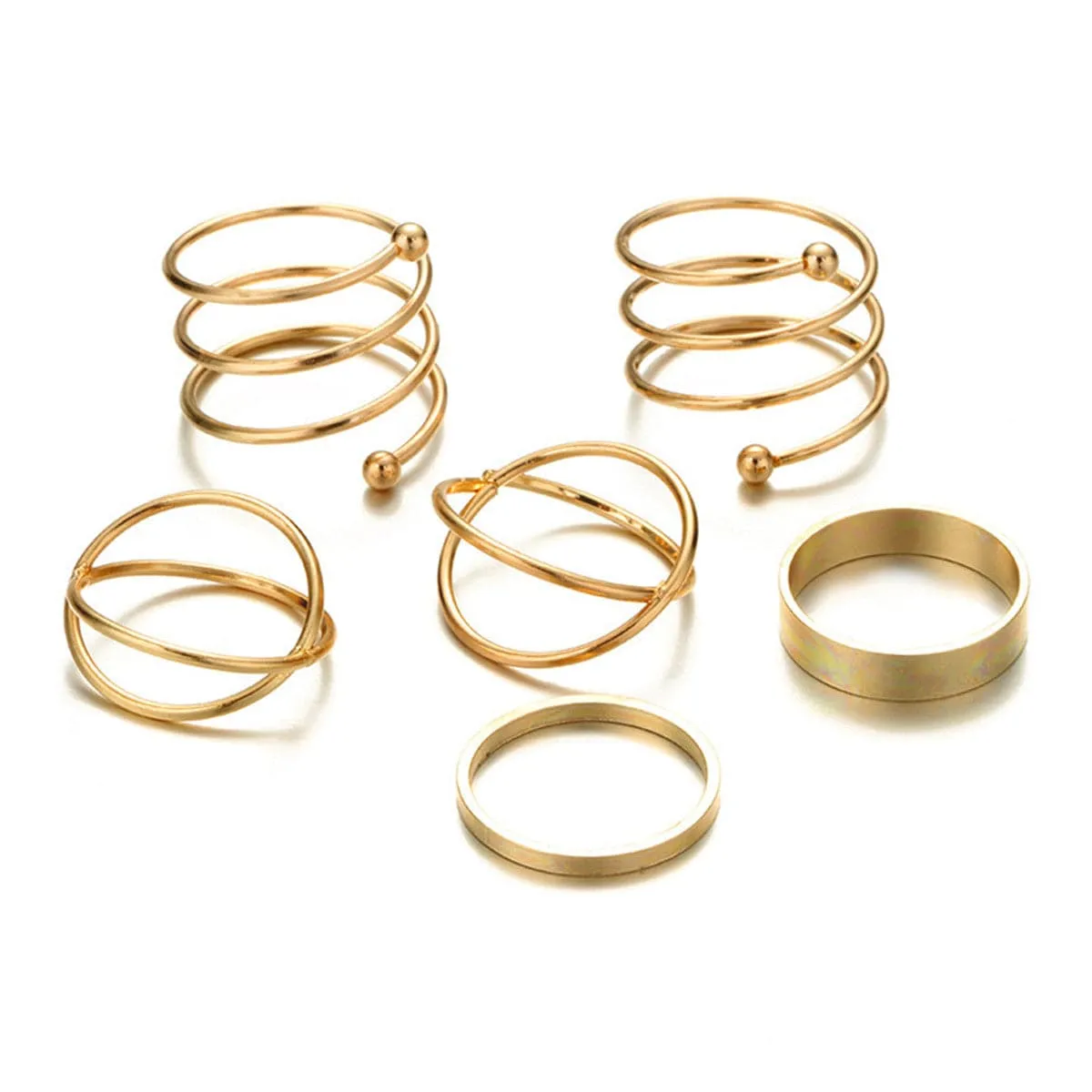 18K Gold-Plated Simplicity Stackable Ring Set