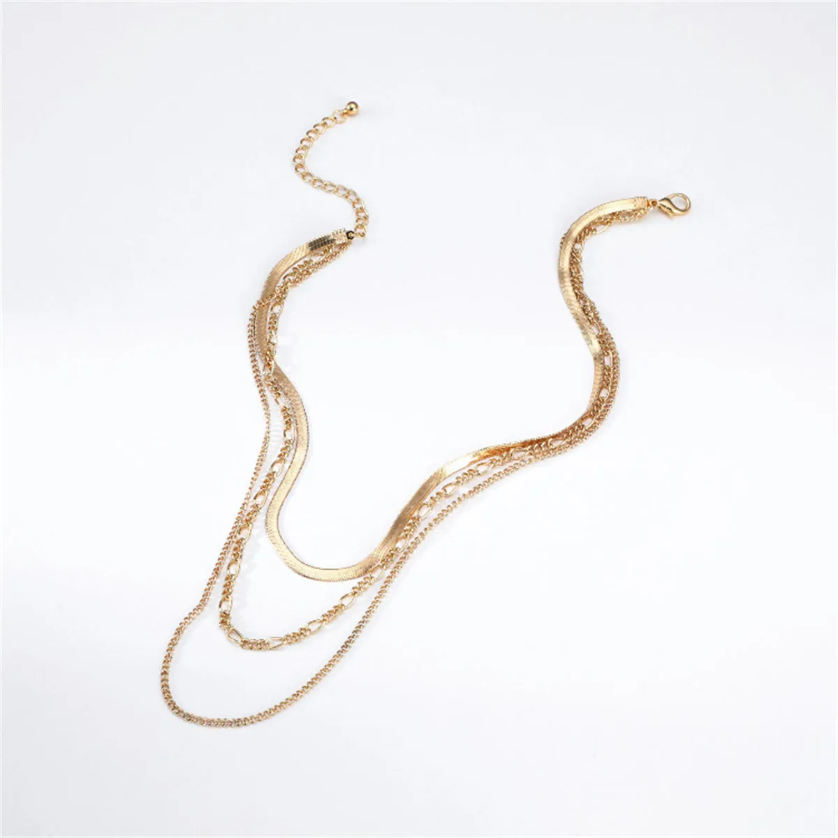 18K Gold-Plated Snake Chain Layered Necklace