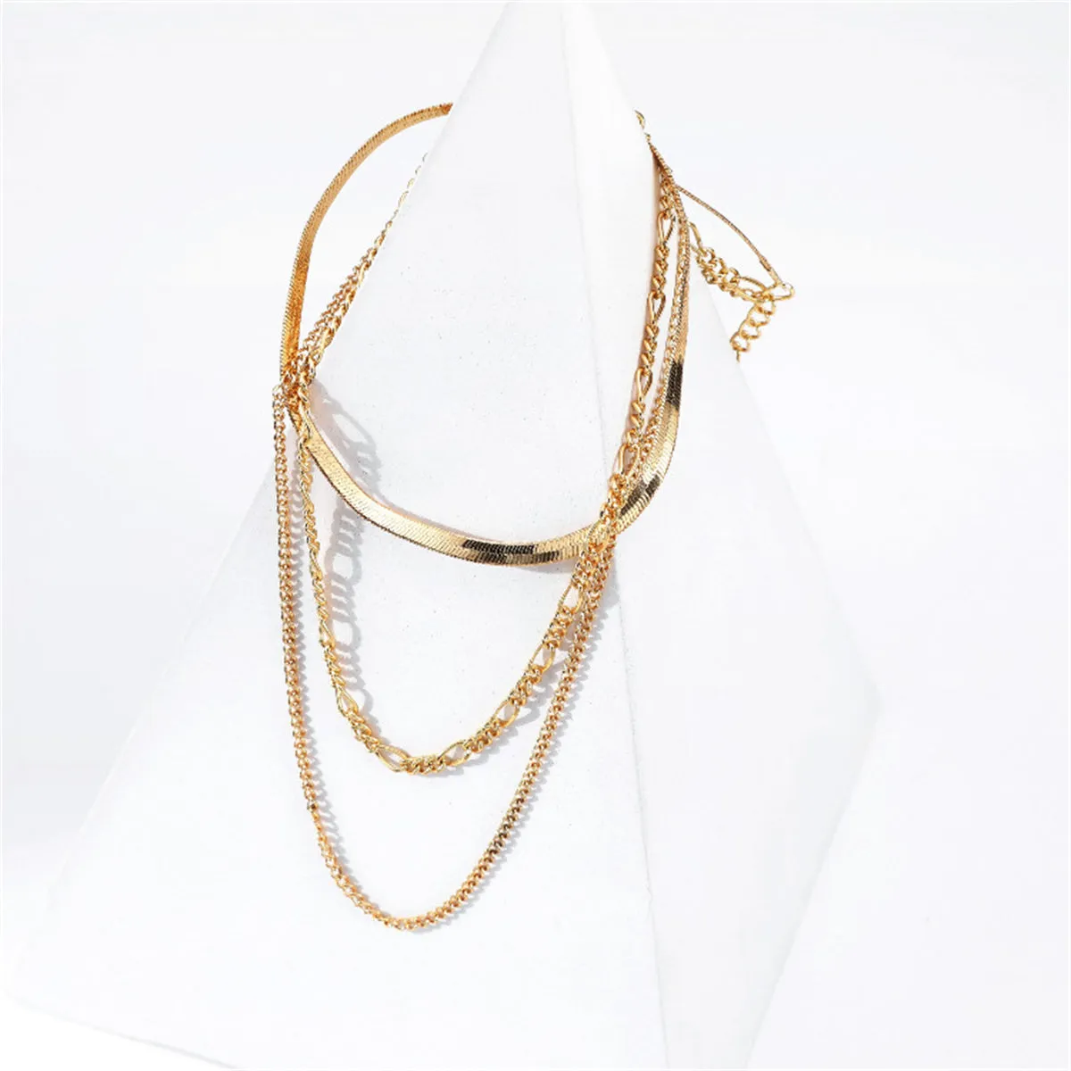 18K Gold-Plated Snake Chain Layered Necklace