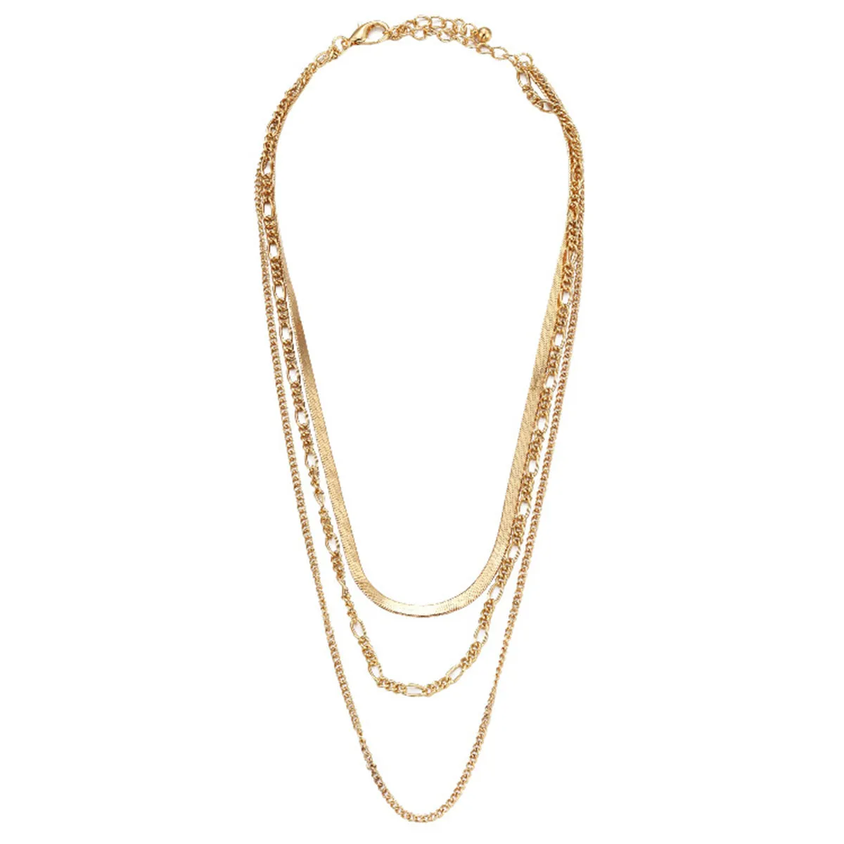 18K Gold-Plated Snake Chain Layered Necklace