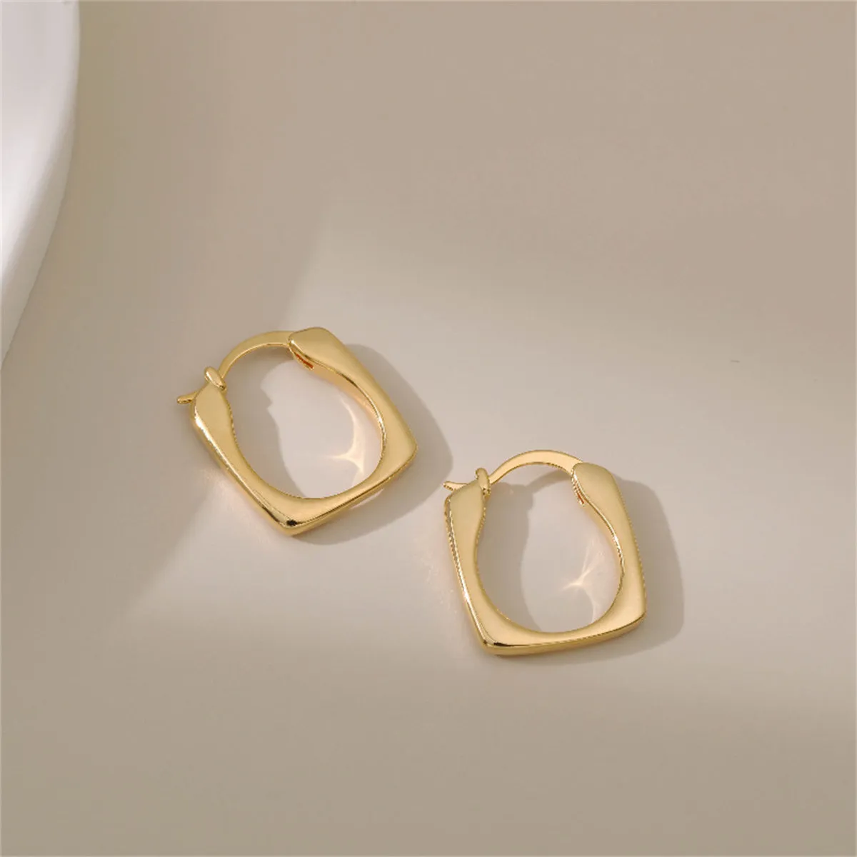18K Gold-Plated Square Hoop Earrings