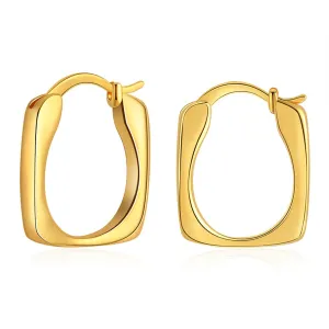 18K Gold-Plated Square Hoop Earrings