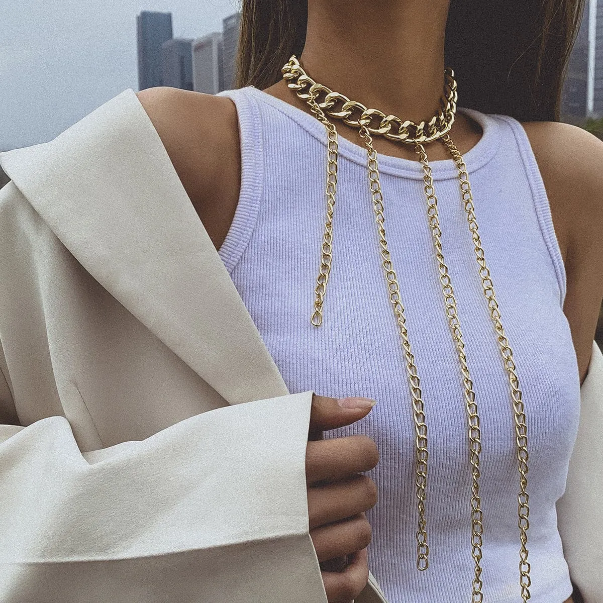 18K Gold-Plated Tassel Necklace