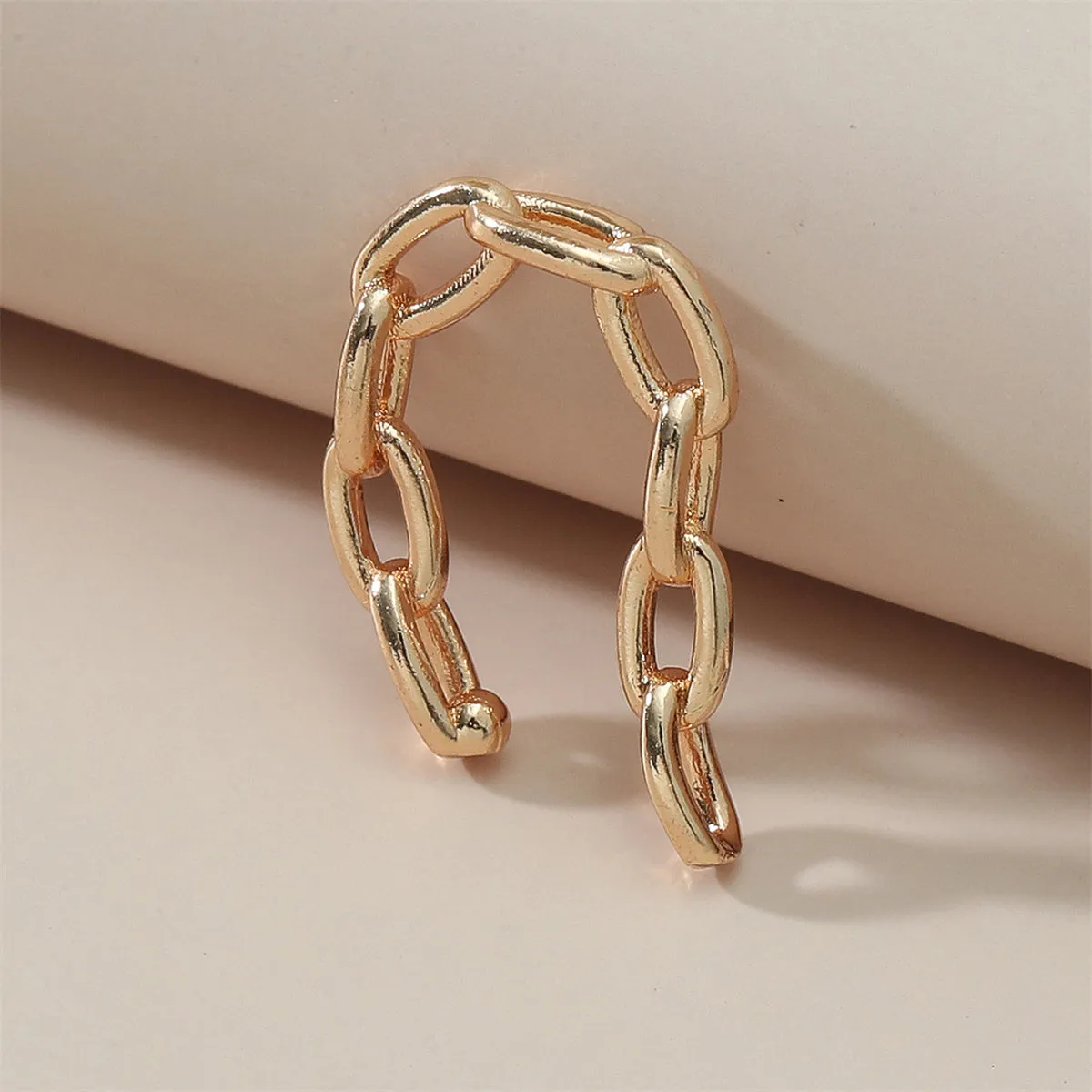 18K Gold-Plated Thin Cable-Chain Ear Cuff