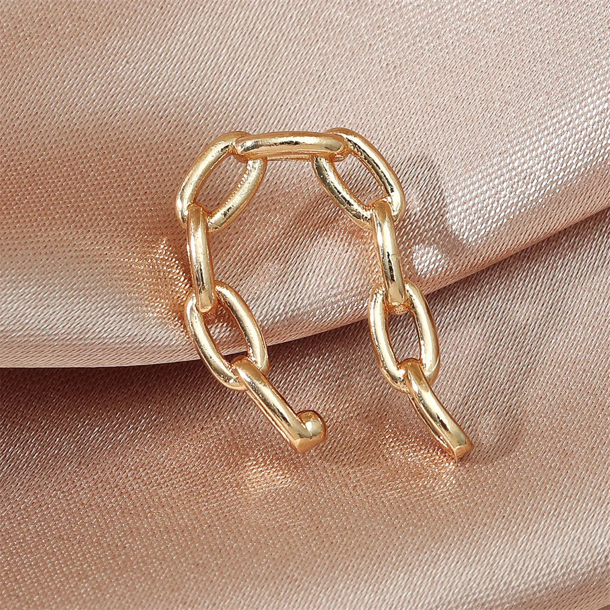18K Gold-Plated Thin Cable-Chain Ear Cuff