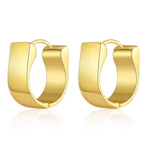 18K Gold-Plated U-Shape Huggie Earrings