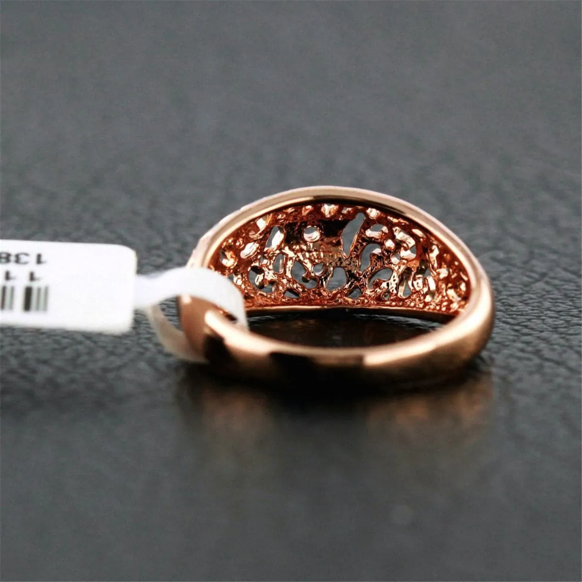 18K Rose Gold-Plated Filigree Ring