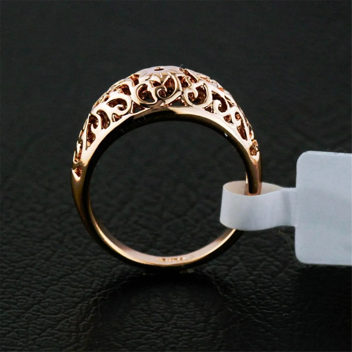 18K Rose Gold-Plated Filigree Ring