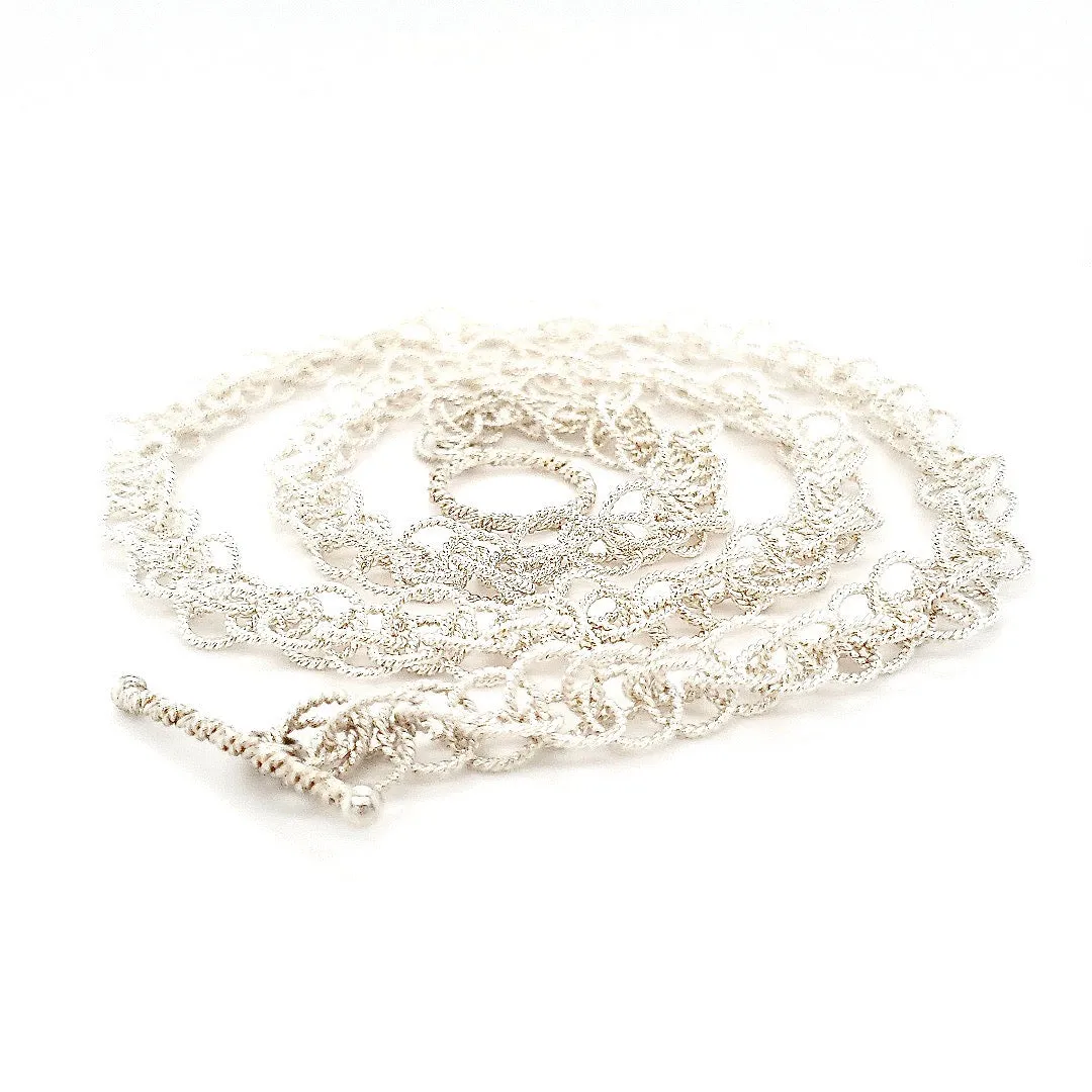 20.75" 925 Sterling Silver 7mm Spinner Necklace with Toggle Clasp