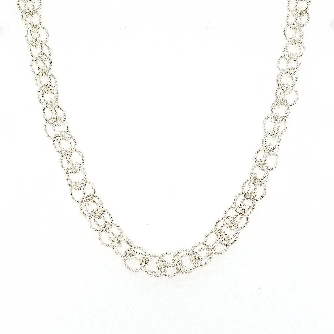 20.75" 925 Sterling Silver 7mm Spinner Necklace with Toggle Clasp