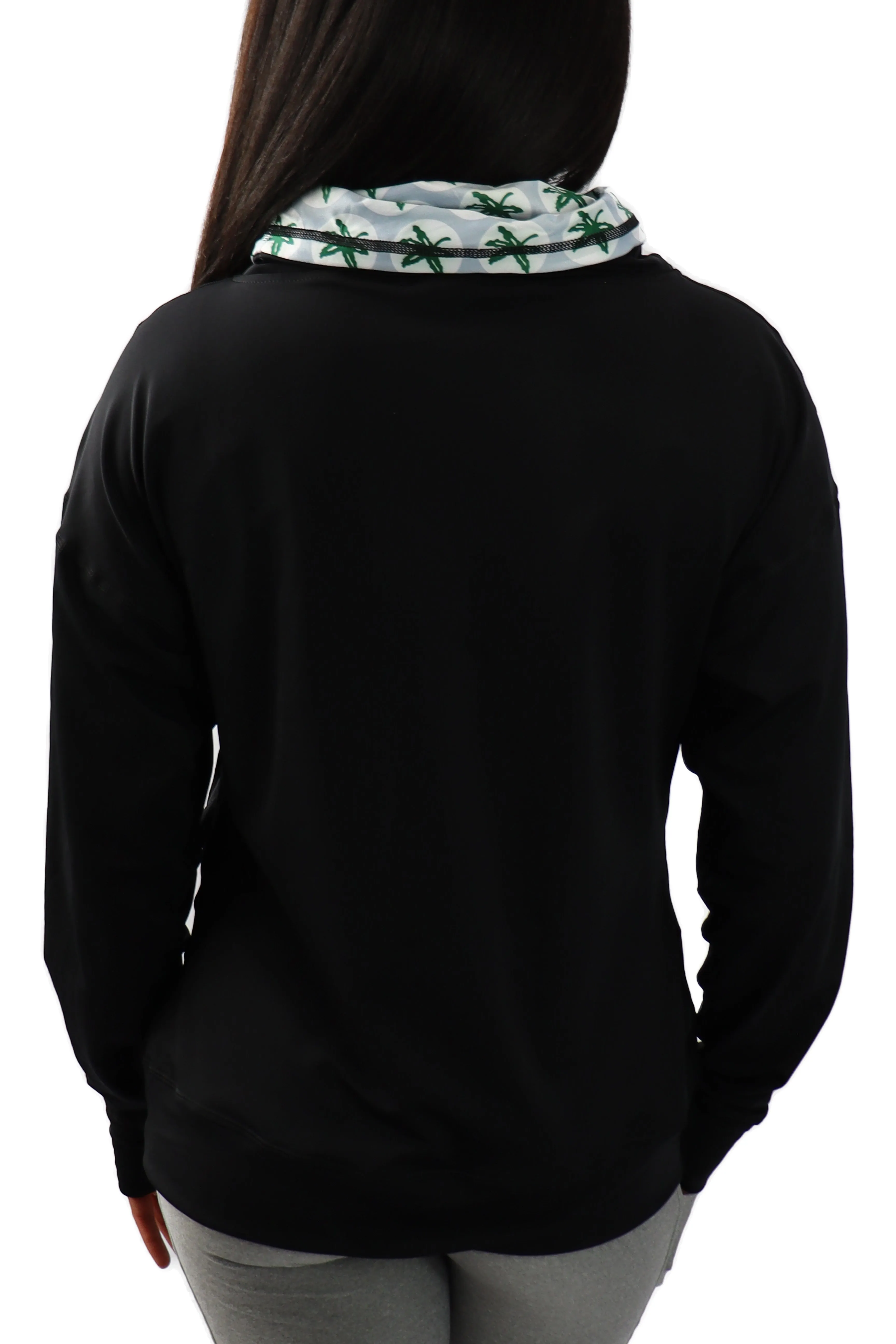 2406 - Ohio State Buckeyes Women's Mock Neck LUXE Pullover/Black
