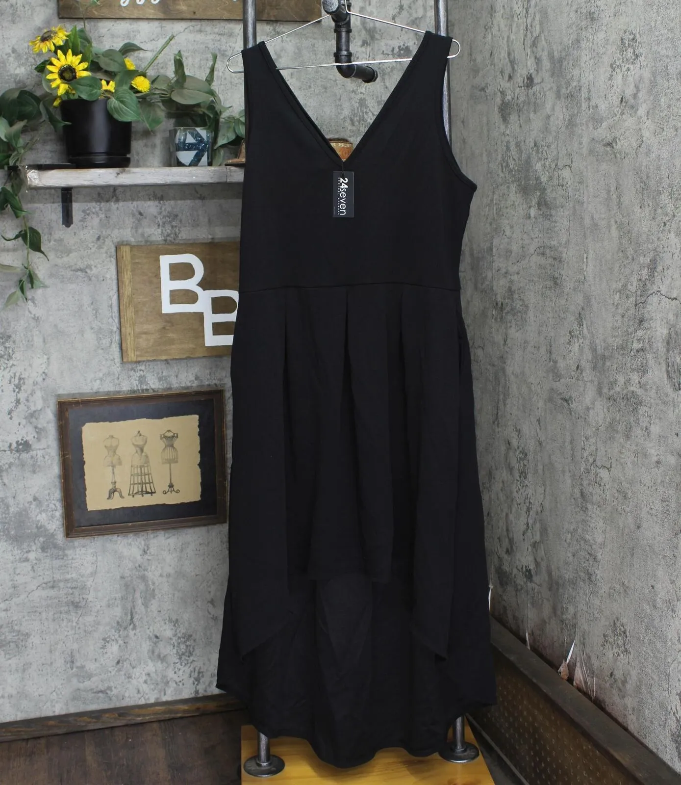 24seven Comfort Apparel Women's Plus Size High Low Party Dress P0206025