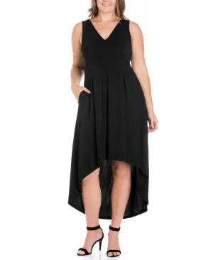 24seven Comfort Apparel Women's Plus Size High Low Party Dress P0206025