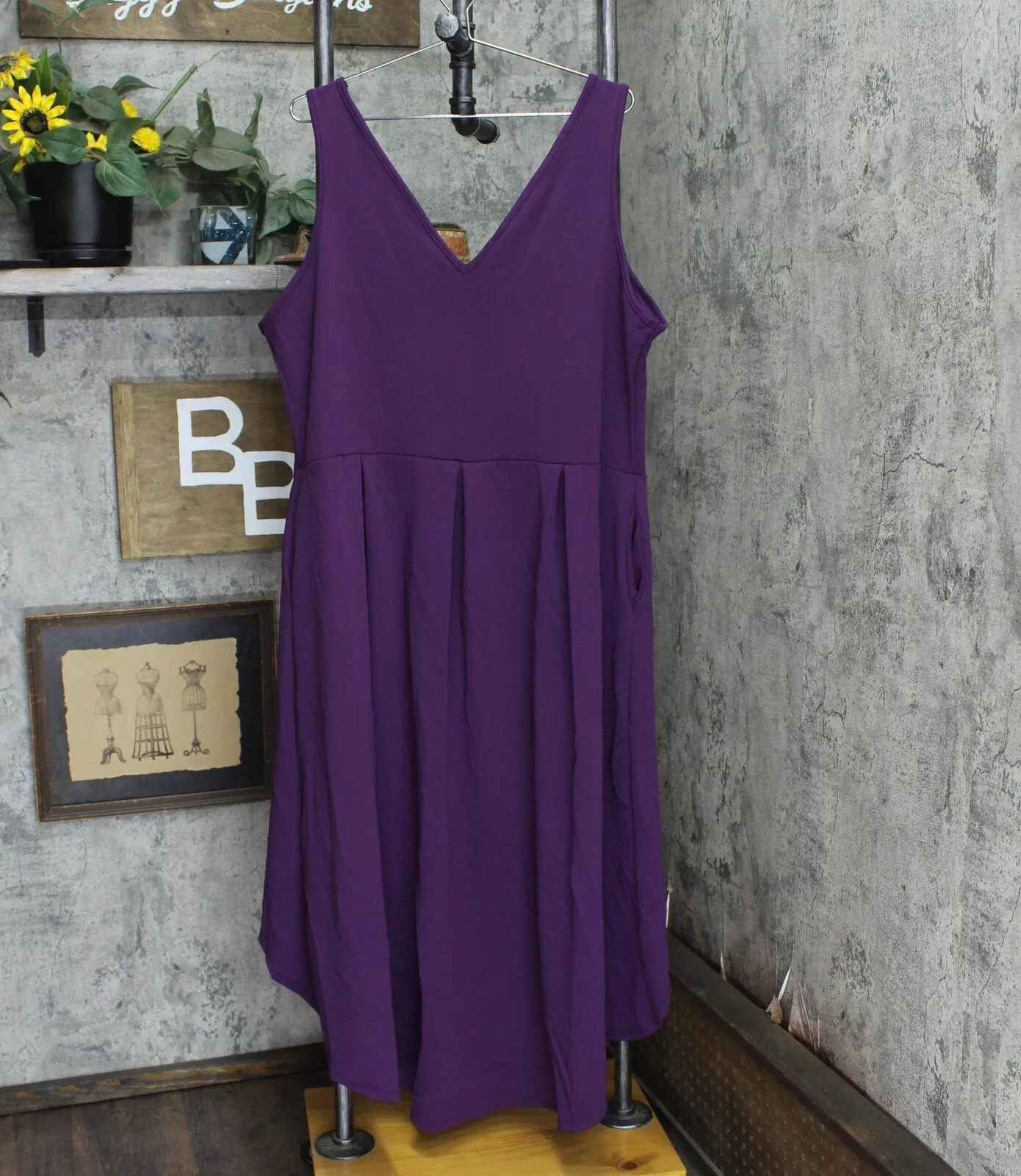24seven Comfort Apparel Women's Plus Size High Low Party Dress P0206025