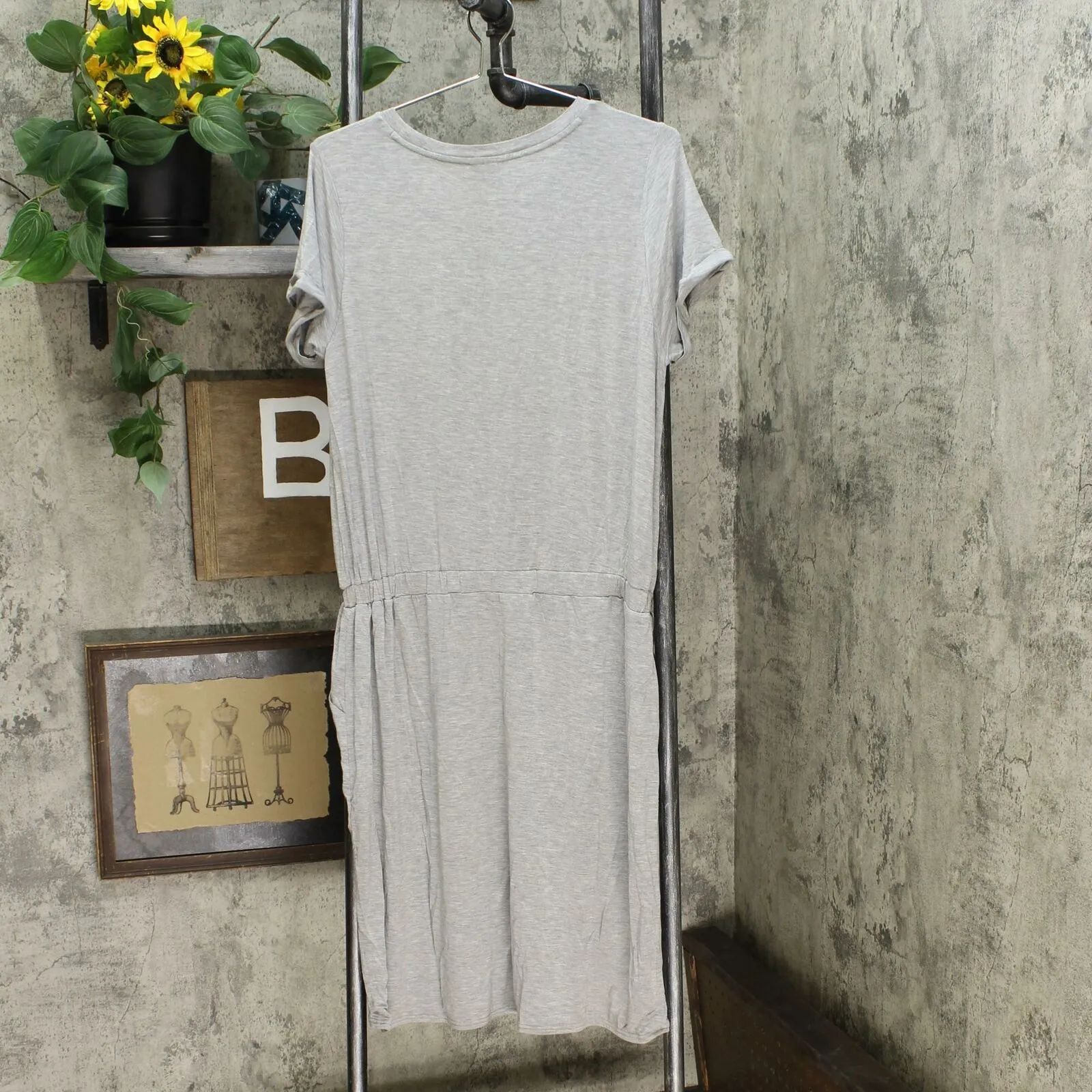 32 Degrees Women's Short Sleeve Drawstring Waist Luxe Knit Dress