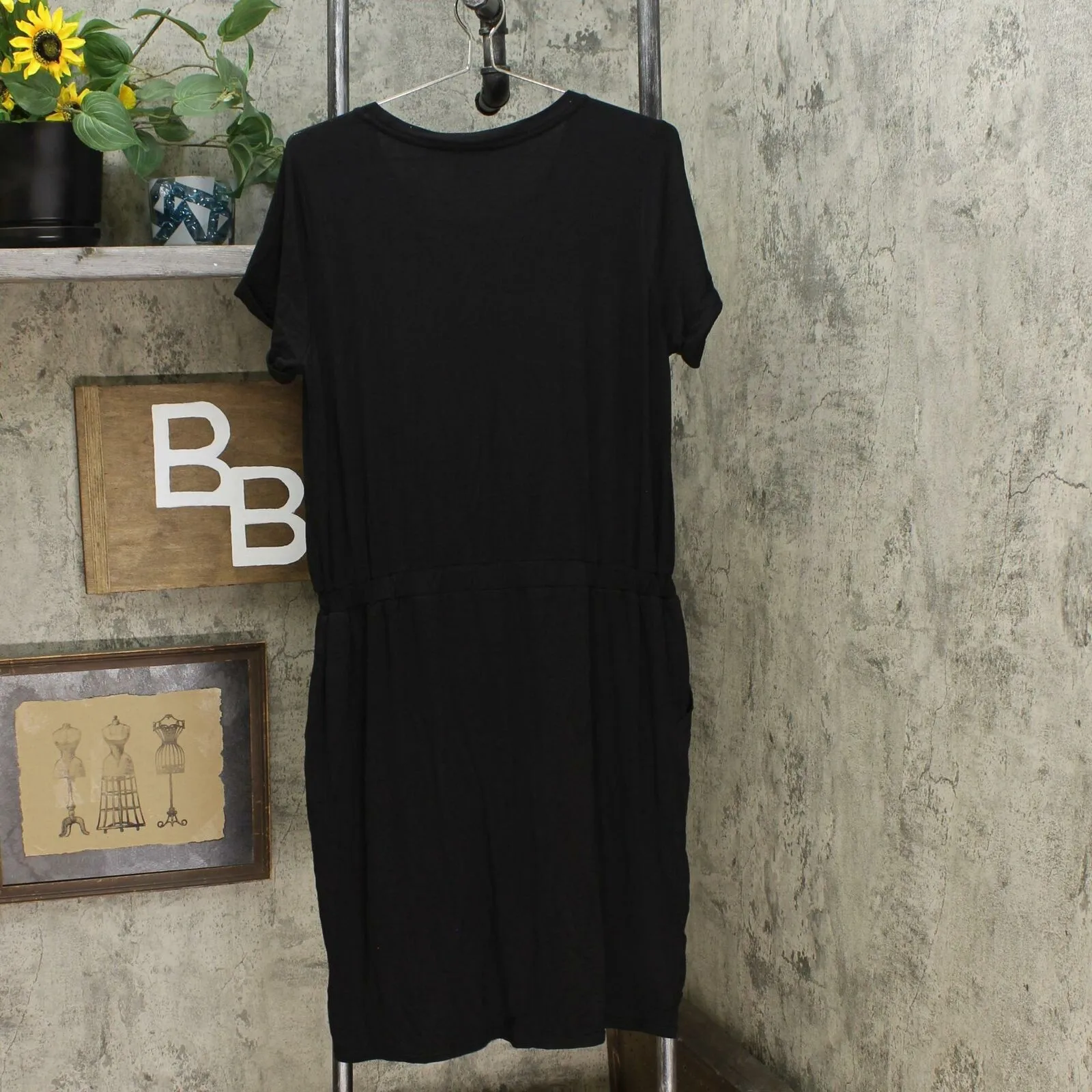 32 Degrees Women's Short Sleeve Drawstring Waist Luxe Knit Dress
