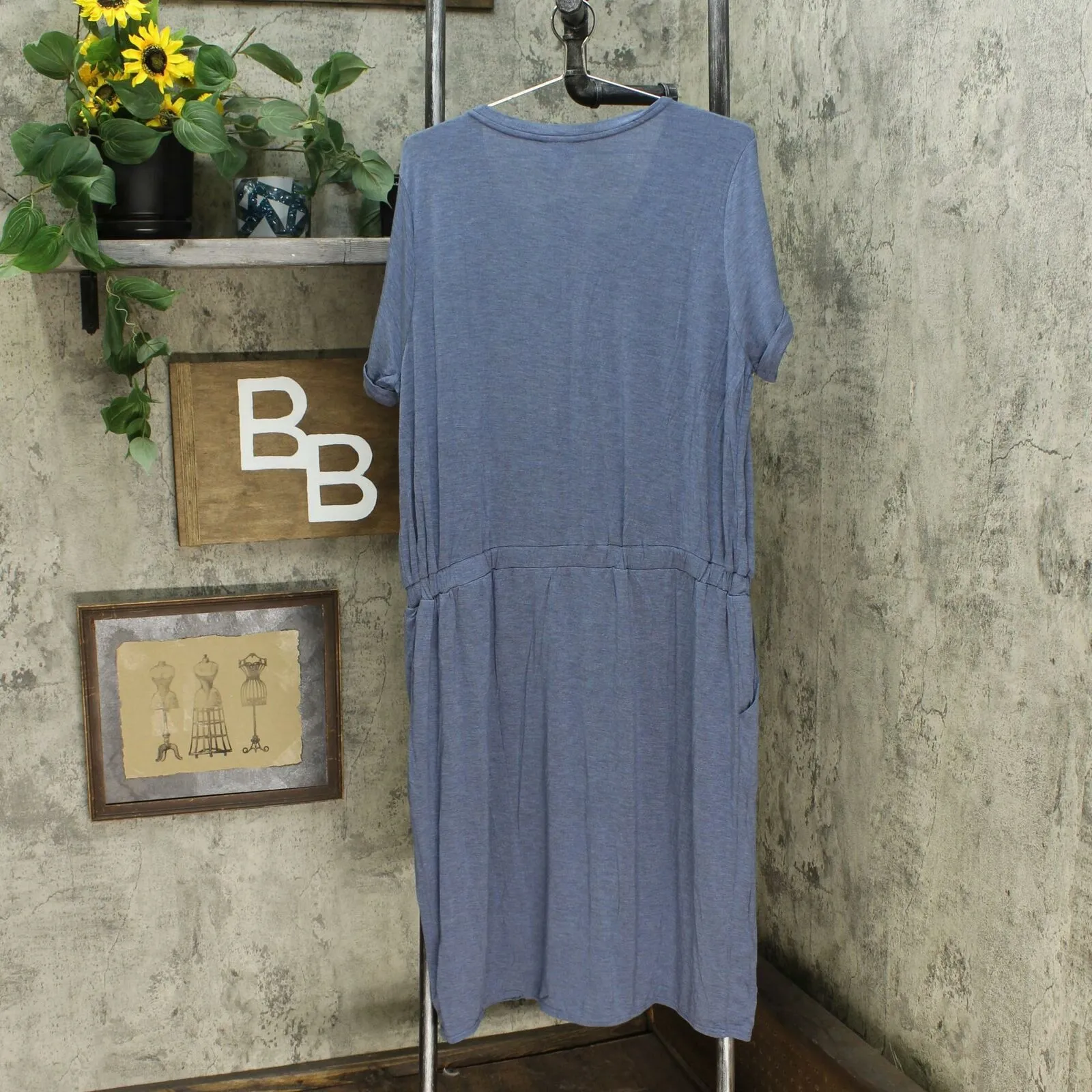 32 Degrees Women's Short Sleeve Drawstring Waist Luxe Knit Dress
