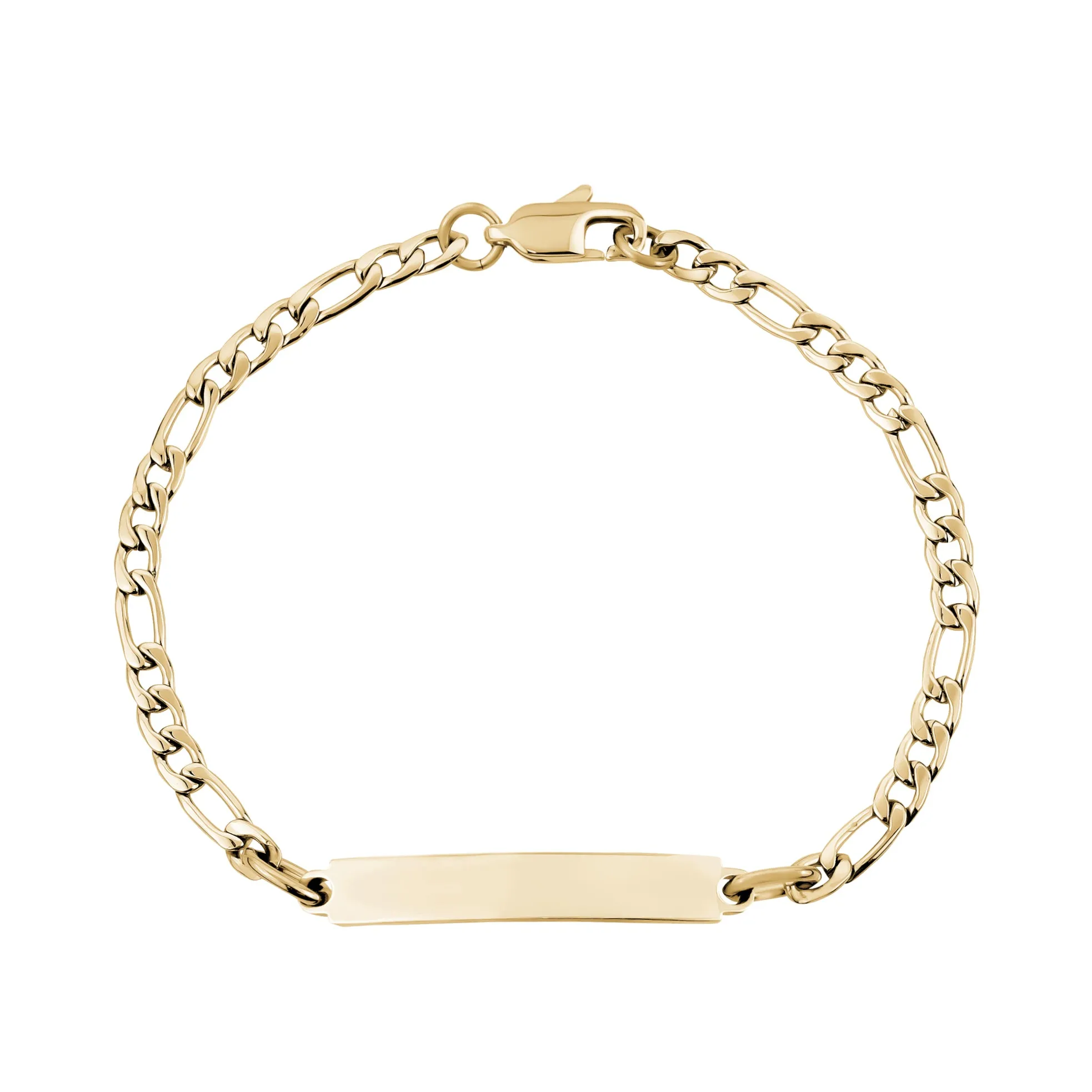 4mm Figaro Link ID Bracelet