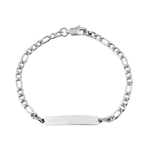 4mm Figaro Link ID Bracelet