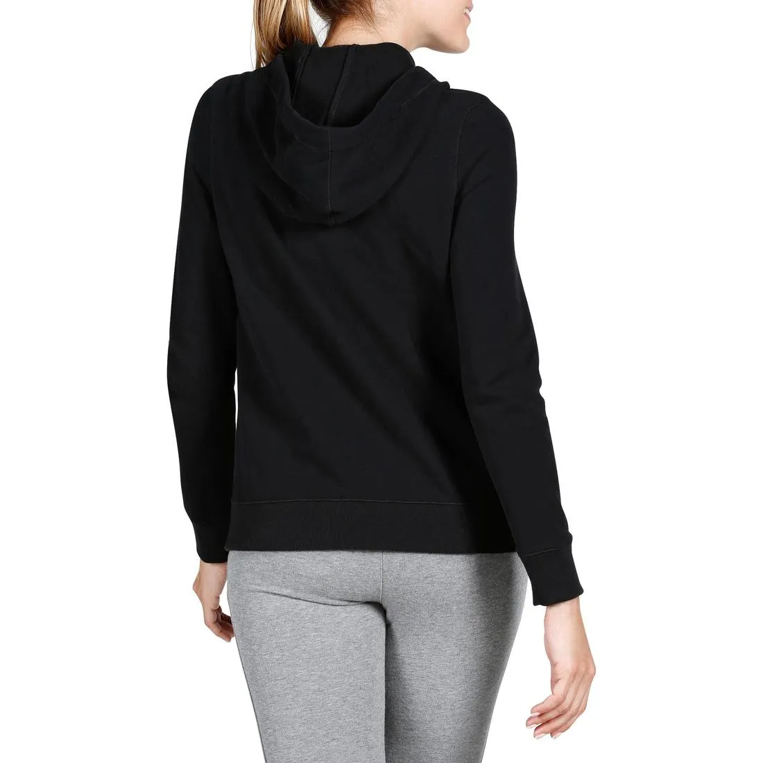 520 Women's Pilates & Gentle Gym Hooded Jacket - Black