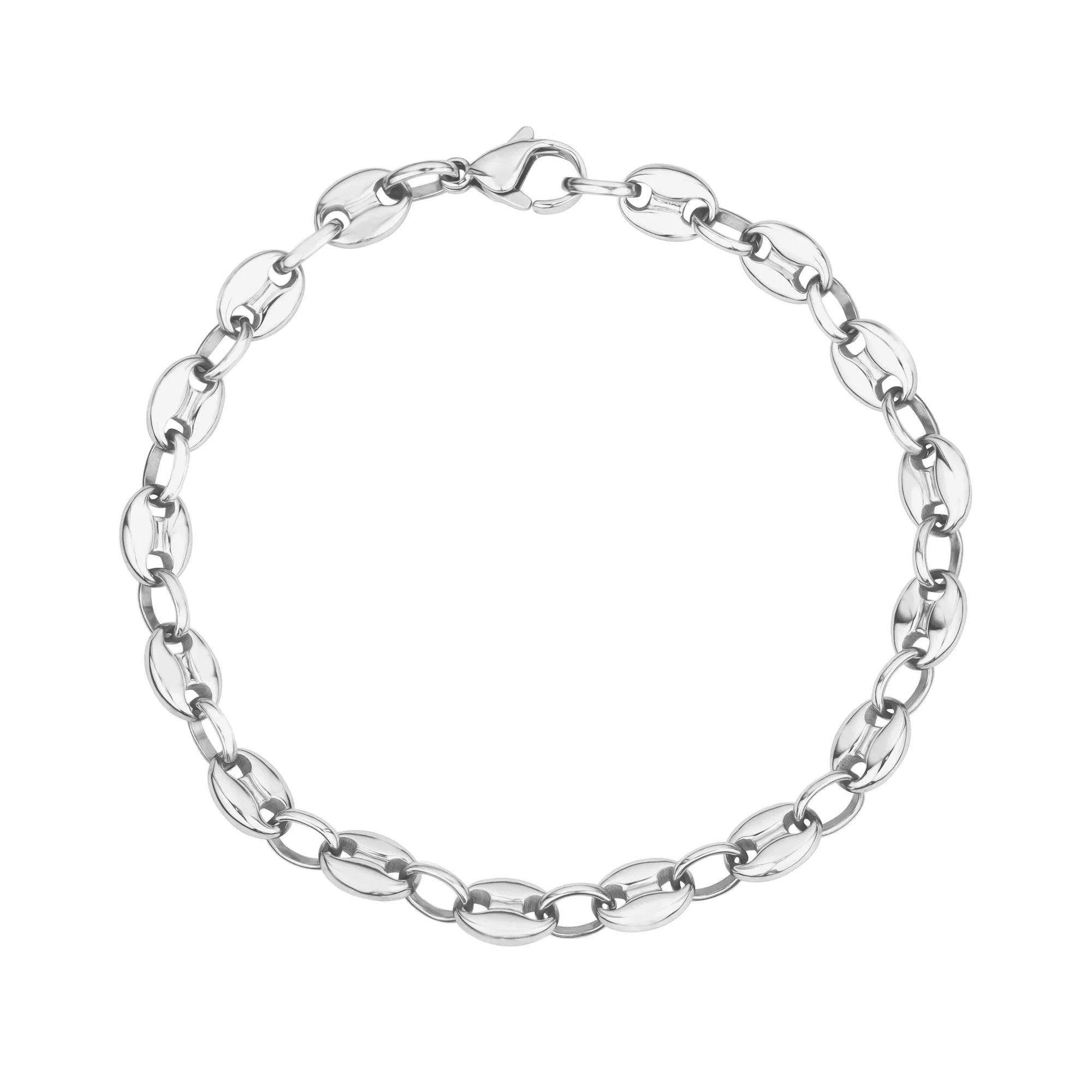 6mm Coffee Bean Link Bracelet