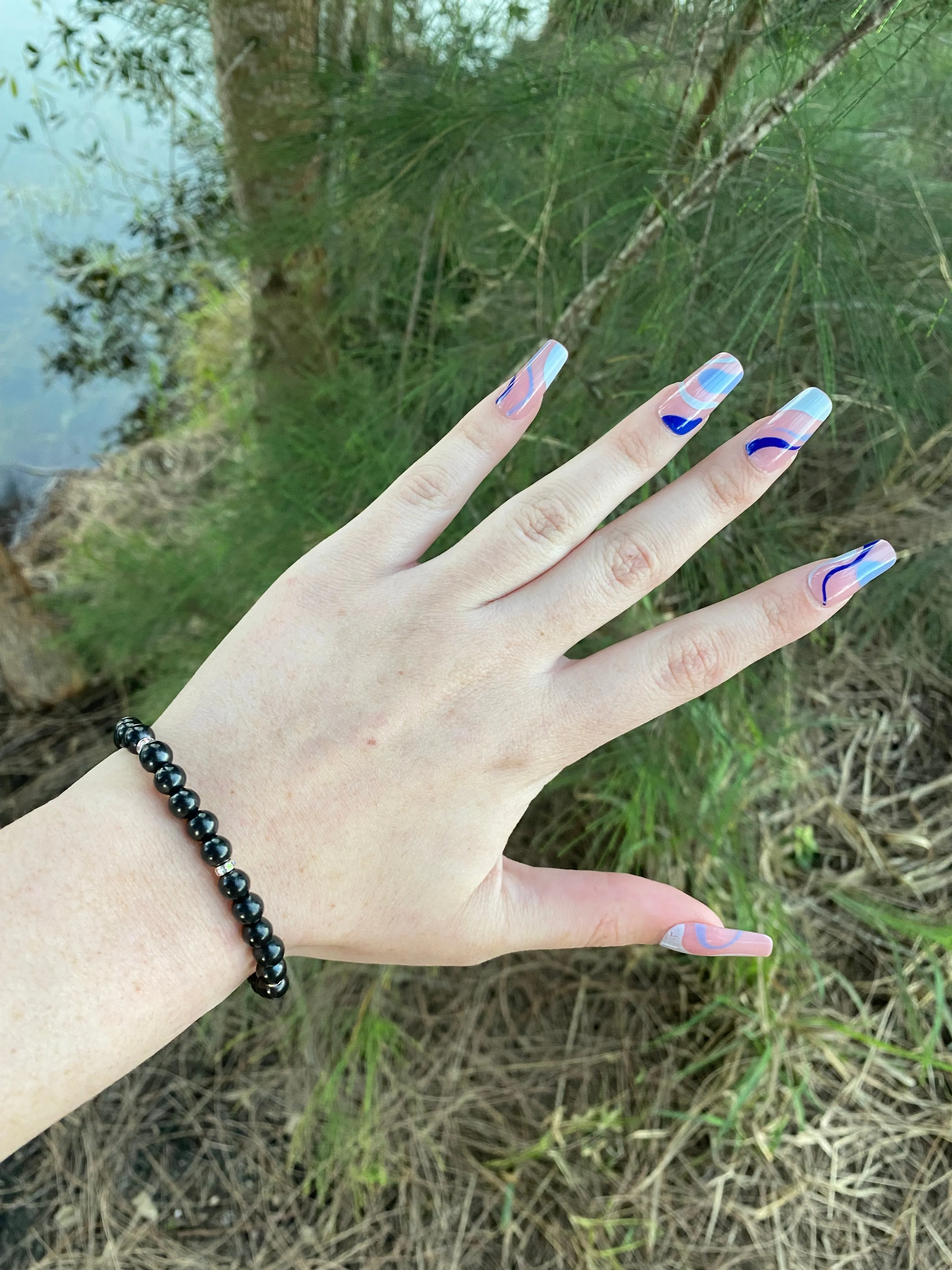 6mm Shungite and Austrian Crystal Protection Bracelet