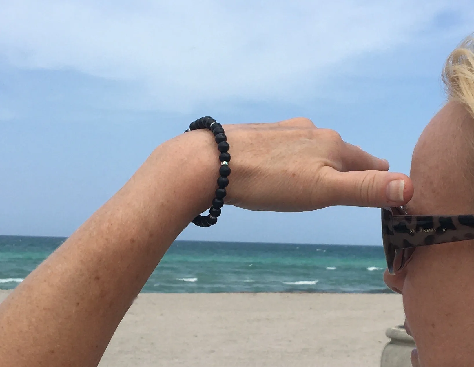 6mm Shungite and Austrian Crystal Protection Bracelet