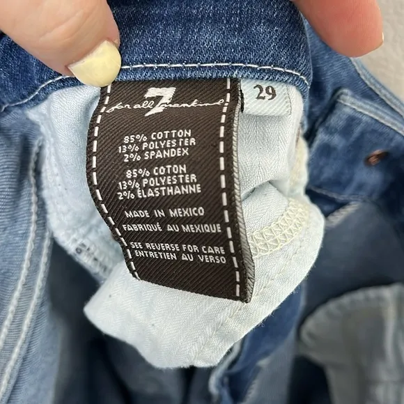 7 for all Mankind &quot;A&quot; Pocket Flair Leg Denim Jeans Women Size 29
