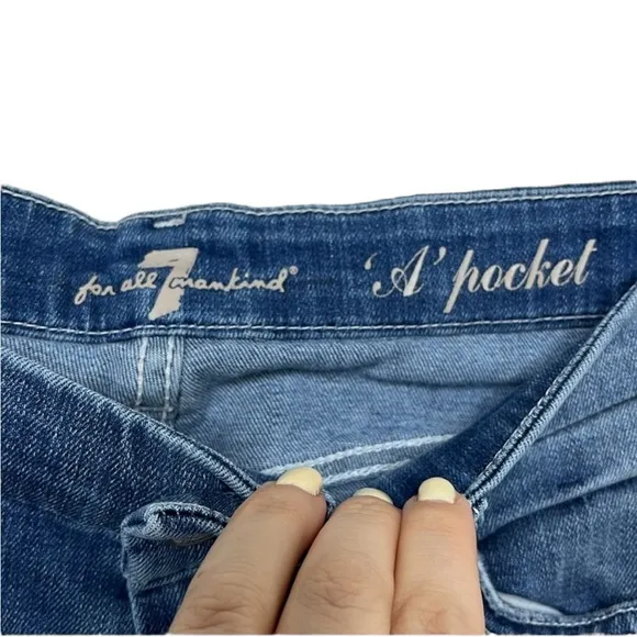 7 for all Mankind &quot;A&quot; Pocket Flair Leg Denim Jeans Women Size 29