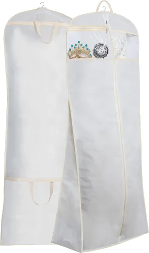 70" Wedding Gown Dress Garment Bag with Accessories Pouch