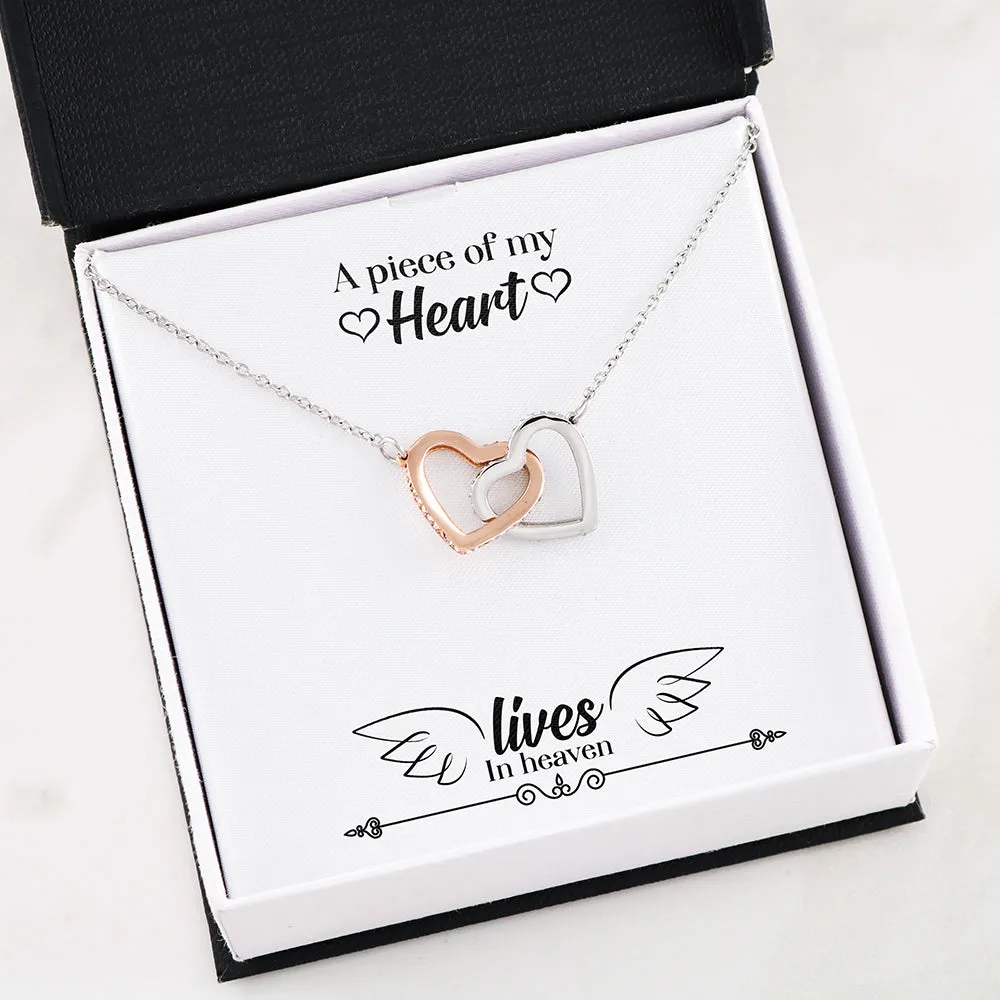 A Piece Of My Heart Interlocking Heart Necklace