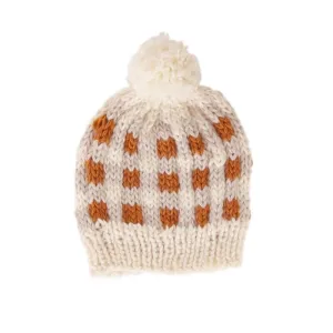 Acorn Kids Checks Beanie - Caramel