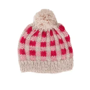 Acorn Kids Checks Beanie - Pink