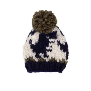 Acorn Kids Dino Beanie - Navy and Khaki