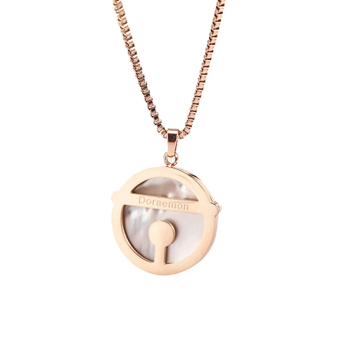 Acrylic & 18K Rose Gold-Plated Doraemon Pendant Necklace