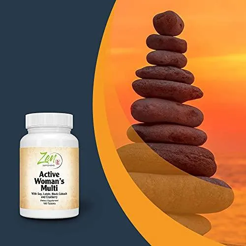 Active Womens Multivitamin - Best Women's MultiVitamins - Extra Strength Daily Multivitamin for Women with Soy, Black Cohosh, Lutein & More - Support Feminine Health and Overall Well-Being - 180 Tabs