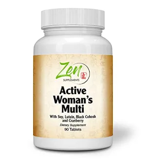 Active Womens Multivitamin - Best Women's MultiVitamins - Extra Strength Daily Multivitamin for Women with Soy, Black Cohosh, Lutein & More - Support Feminine Health and Overall Well-Being - 90 Tabs
