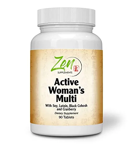 Active Womens Multivitamin - Best Women's MultiVitamins - Extra Strength Daily Multivitamin for Women with Soy, Black Cohosh, Lutein & More - Support Feminine Health and Overall Well-Being - 90 Tabs