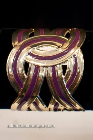 ADO | Gold and Purple Cuff Bracelet
