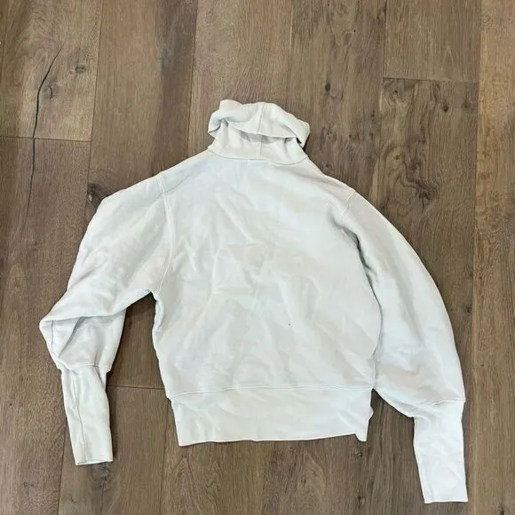 AGOLDE Extended Rib Balloon Turtleneck Off-White Sweatshirt Women's Size XS