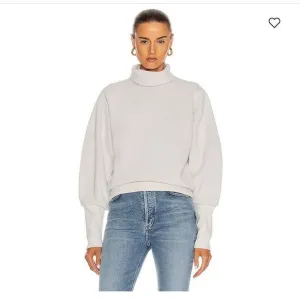 AGOLDE Extended Rib Balloon Turtleneck Off-White Sweatshirt Women's Size XS