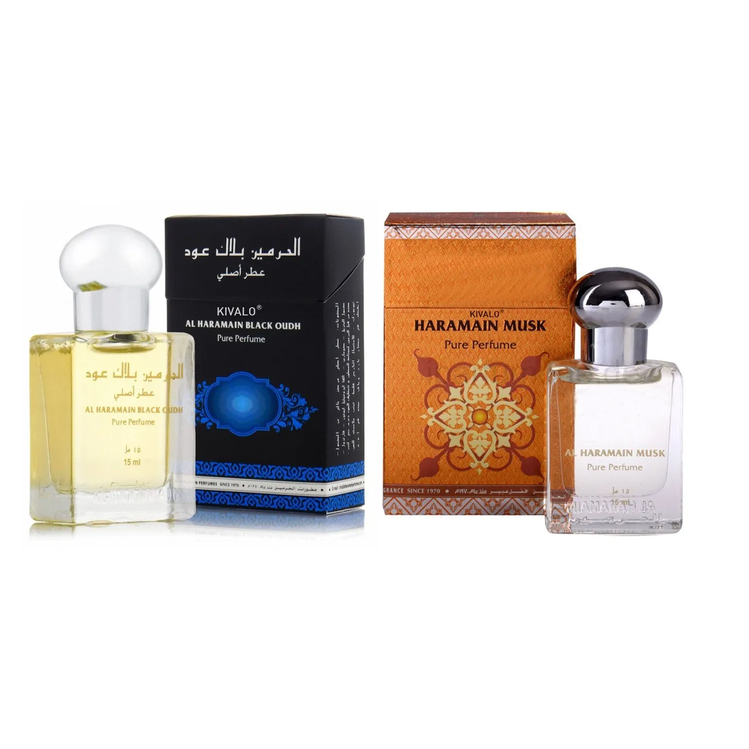 Al Haramain Black Oudh & Musk Roll on Pack of 2 Attar - 2 x 15ml